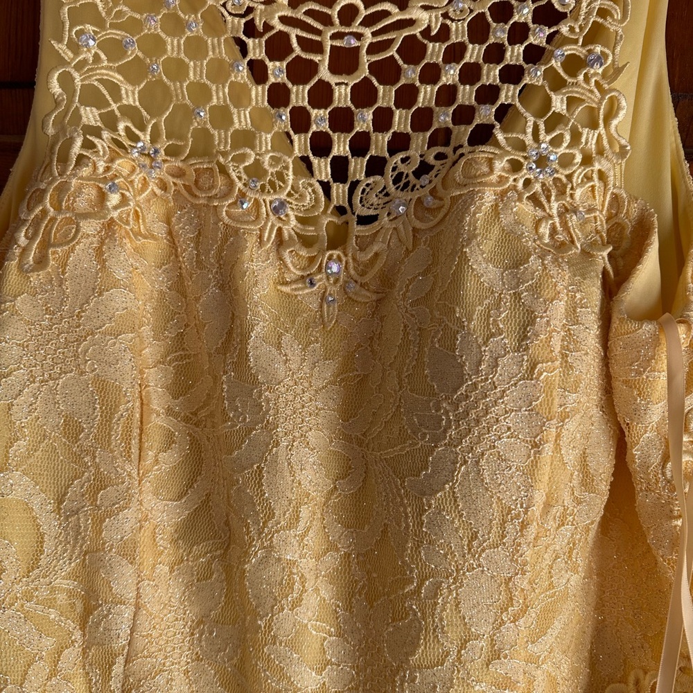 City Triangle size 21 yellow formal long dress - Picture 2 of 5